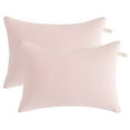 thumbnail image 1 of Ntbay 2 Pack Microfiber Ultra Soft Toddler Pillows, Machine Washable Travel Small Pillows with Excellent Resilience for Neck, Wrist, Lumbar and Knee Support, 13" x 18", Pink, 1 of 6