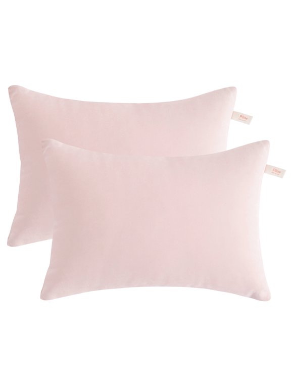 Ntbay 2 Pack Microfiber Ultra Soft Toddler Pillows, Machine Washable Travel Small Pillows with Excellent Resilience for Neck, Wrist, Lumbar and Knee Support, 13" x 18", Pink