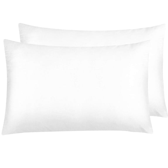 Ntbay 2 Pack Satin Standard Breathable Pillowcases for Hair and Skin, Ultra Soft and Smooth Pillow Cases Set with Hidden Zipper, 20" x 26", White