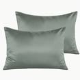 thumbnail image 1 of Ntbay 2 Pack Satin Toddler Pillowcases, Soft and Cool Travel Pillow Covers with Hidden Zipper Closure, 13" x 18", Dark Gray, 1 of 6