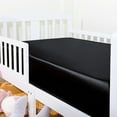 thumbnail image 1 of Ntbay 2 Pack Silk Satin Fitted Crib Sheets, Super Soft and Breathable Solid Color Toddler Sheets, 28" x 52", Black, 1 of 5