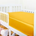 thumbnail image 1 of Ntbay 2 Pack Silk Satin Fitted Crib Sheets, Super Soft and Breathable Solid Color Toddler Sheets, 28" x 52", Yellow, 1 of 5