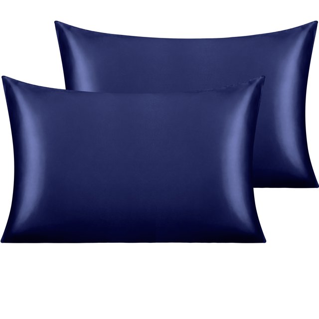 Ntbay 2 Pack Silk Satin Queen Pillowcases for Hair and Skin, Luxury and Soft Pillow Cases with