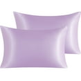 thumbnail image 1 of Ntbay 2 Pack Silky Satin King Pillowcases for Hair and Skin, Luxury and Soft Pillow Cases with Envelope Closure, 20" x 40", Light Purple, 1 of 6