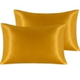 thumbnail image 1 of Ntbay 2 Pack Silky Satin Queen Pillowcases for Hair and Skin, Luxury and Soft Pillow Cases with Envelope Closure, 20" x 30", Golden, 1 of 6