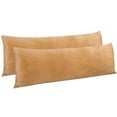 thumbnail image 1 of Ntbay 2 Pack Super Soft and Cozy Luxury Fuzzy Velvet Long Body Pillowcase, Easy Care Body Pillow Cover with Zipper Closure, 20" x 54", Camel, 1 of 5