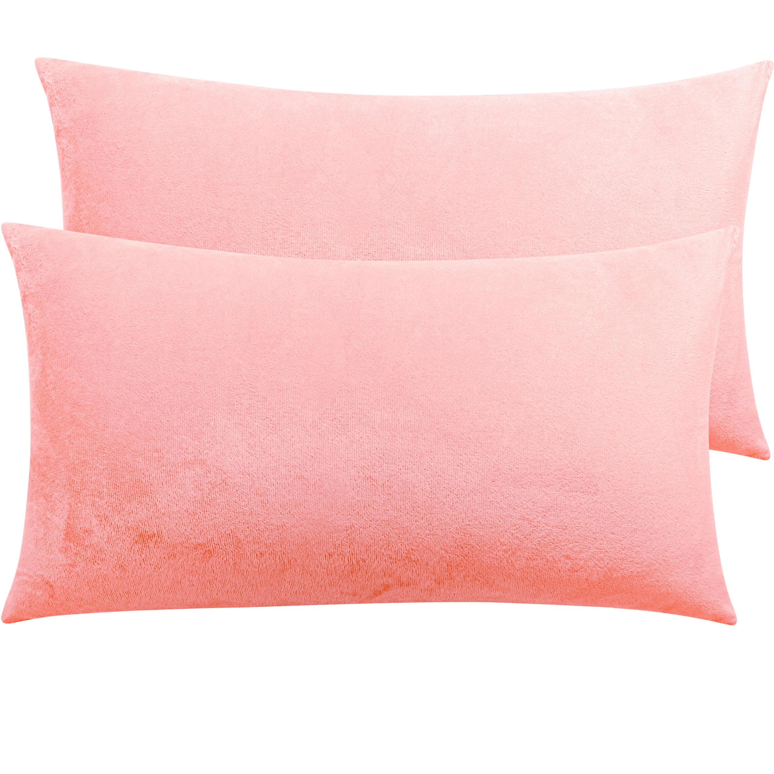 Ntbay 2 Pack Velvet King Hidden Zippered Pillowcases, Super Soft and