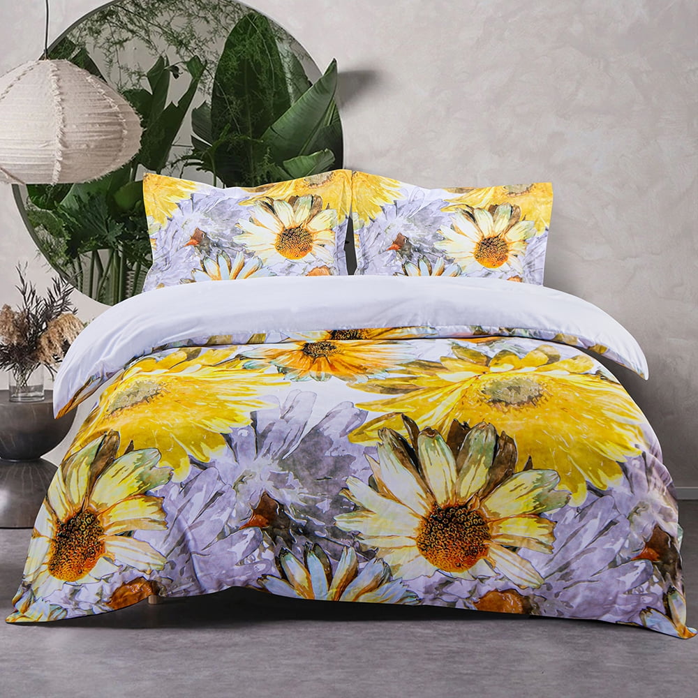 Purple Sunflower Dream Duvet Cover Set NCU0DV411