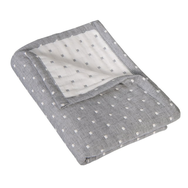 Ntbay 3 Layer Toddler Blanket, Muslin Cotton Jacquard Bed Blankets, Lightweight Thermal Baby Blanket, Super Soft and Warm Crib Blanket for All Seasons, Decoration Gift, 30"x40", Geometric Pattern
