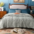 thumbnail image 1 of Ntbay 3 Layers Cotton Muslin Twin Bed Blanket, Super Soft Breathable Thermal Yarn Dyed Quilt for Adults, Perfect Lightweight Blanket for Couch Sofa Bed All Seasons, 68"x92", Tree, 1 of 5