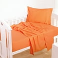 thumbnail image 1 of Ntbay 3-Piece Microfiber Toddler Sheet Set, Soft and Breathable Toddler Bedding Set, Include Crib Fitted Sheet Flat Sheet and Envelope Pillowcase, Orange, 1 of 7