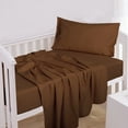 thumbnail image 1 of Ntbay 3-Piece Microfiber Toddler Sheet Set, Soft and Breathable Toddler Bedding Set, Include Crib Fitted Sheet Flat Sheet and Envelope Pillowcase, Brown, 1 of 7