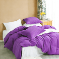 thumbnail image 1 of King 3-Piece Duvet Cover Set with 2 Pillow Shams, Brushed Microfiber, Easy Snap Zipper & Corner Ties, Purple, Ntbay | Comforter Not Included, 1 of 6