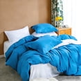 thumbnail image 1 of Queen 3-Piece Duvet Cover Set with 2 Pillow Shams, Brushed Microfiber, Easy Snap Zipper & Corner Ties, Royal Blue, Ntbay | Comforter Not Included, 1 of 6
