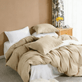 thumbnail image 1 of Queen 3-Piece Duvet Cover Set with 2 Pillow Shams, Brushed Microfiber, Easy Snap Zipper & Corner Ties, Khaki, Ntbay | Comforter Not Included, 1 of 6