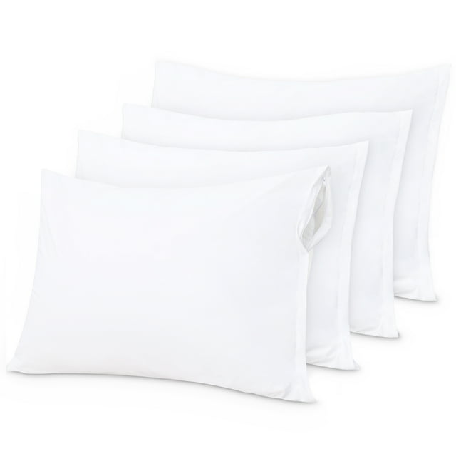 Ntbay King Size Waterproof Pillow Protectors, 4 Pack, Super Soft, Quiet