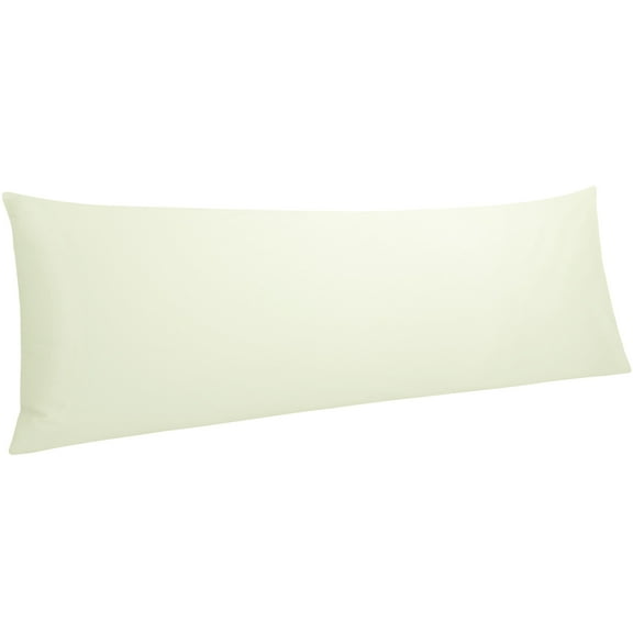 Ntbay 500 Thread Count Cotton Body Pillowcase (No Body Pillow) with Envelope Closure, Soft and Easy Care Body Pillows Cover, 20" x 54", Ivory