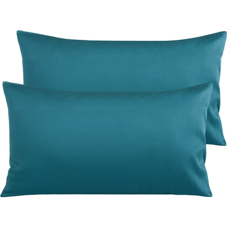 Ntbay 500 Thread Count Egyptian Cotton King Pillowcases Set of 2, Ultra Soft and Breathable Pillow Cases with Envelope Closure, 20x36 inches, Slate Blue