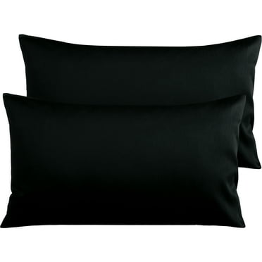 Ntbay 500 Thread Count Egyptian Cotton King Pillowcases Set of 2, Ultra Soft and Breathable Pillow Cases with Envelope Closure, 20x36 inches, Black