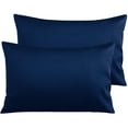 thumbnail image 1 of Ntbay 500 Thread Count Egyptian Cotton Queen Pillowcases Set of 2, Ultra Soft and Breathable Pillow Cases with Envelope Closure, 20x30 inches, Navy Blue, 1 of 6