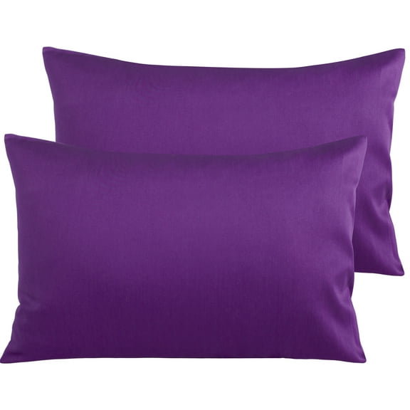 Ntbay 500 Thread Count Egyptian Cotton Queen Pillowcases Set of 2, Ultra Soft and Breathable Pillow Cases with Envelope Closure, 20x30 inches, Purple