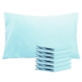 thumbnail image 1 of Ntbay 6 Pack Double Brushed Microfiber Standard Pillowcases, Ultra Soft and Cozy Pillow Cases with Envelope Closure, Aqua Blue, 20"x26", 1 of 5