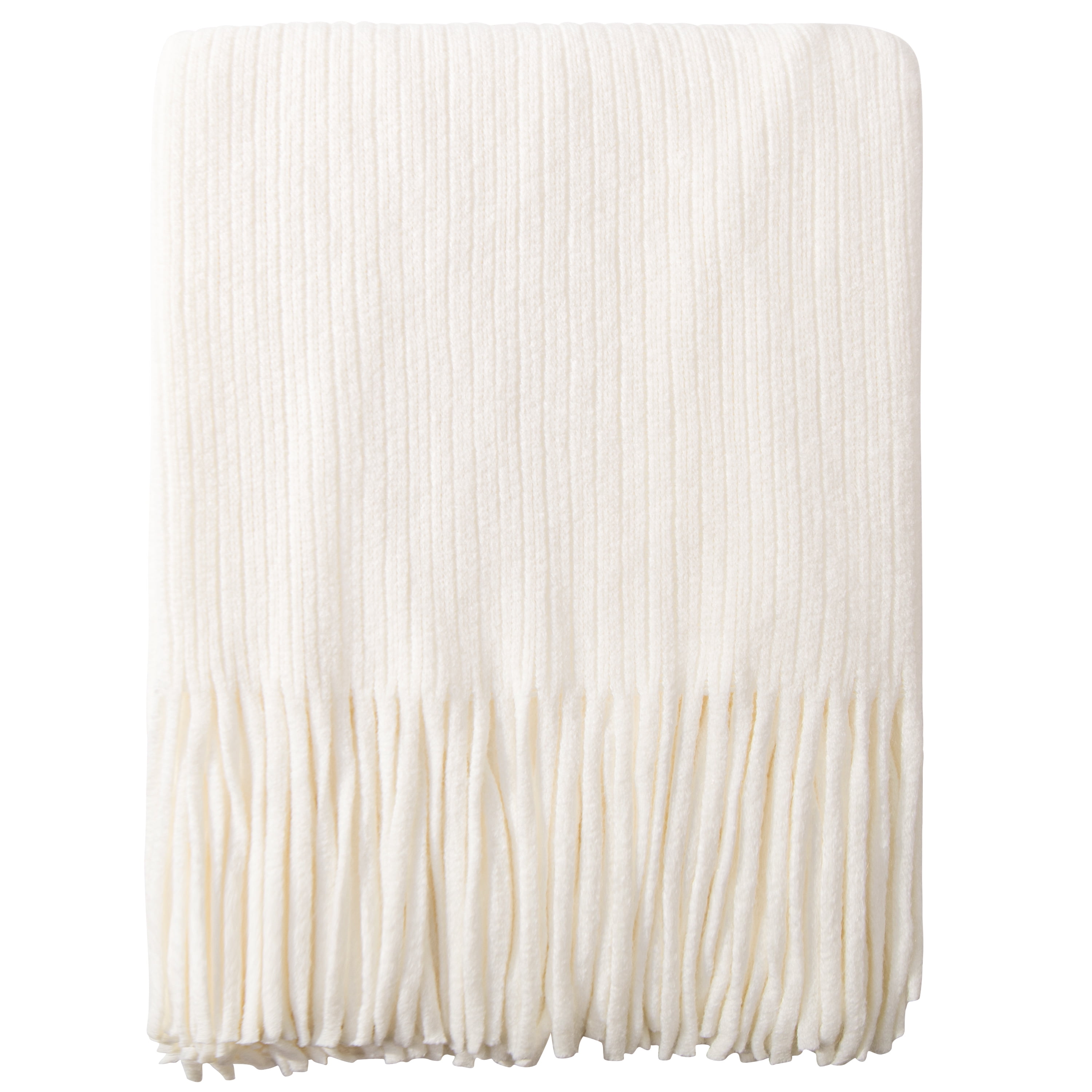 Ntbay Acrylic Knitted Throw Blanket with 7 Tassels Lightweight and Soft Cozy Decorative Woven Blanket for Travel Couch Bed Sofa 51 x 67