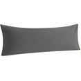 thumbnail image 1 of Ntbay Cotton Ultra Soft Body Pillowcase with Envelope Closure, Breathable and Smooth Body Pillow Cover, 20"x54", Dark Gray, 1 of 5