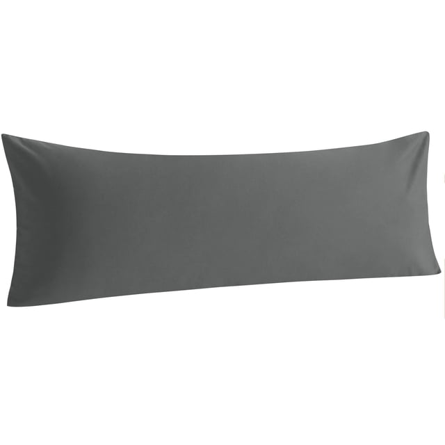 Ntbay Cotton Ultra Soft Body Pillowcase with Envelope Closure, Breathable and Smooth Body Pillow Cover, 20"x54", Dark Gray