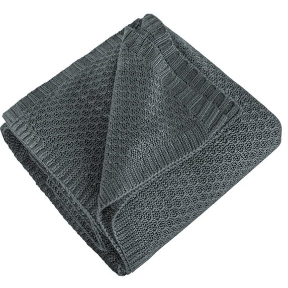 Ntbay Cooling Bamboo Throw Blanket, Breathable Lightweight Bed Blanket for Hot Sleepers, 60" x 80", Dark Gray