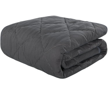 Ntbay Down Alternative Toddler Comforter, Lightweight and Warm Solid Color Baby Crib Quilted Blanket, 39 x 47 inches, Dark Gray