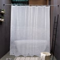 thumbnail image 1 of Ntbay EVA Shower Curtain Liner with 12 Hooks and 3 Weighted Magnets, Heavy Duty Water Repellent Shower Curtain for Bathroom Shower Stall, Mildew/Mold-Resistant, Clear Semi Stones, 72"x72", 1 of 8