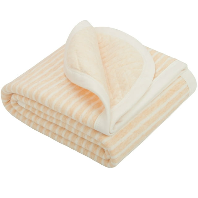 Ntbay Jersey Cotton Quilted Toddler Blanket, Breathable and Warm Baby Blanket for Boys and Girls, 30" x 40", Yellow Wave