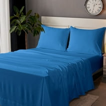 Ntbay Microfiber Bed Sheets Set - 1800 Series Soft Sheet Set- 4 Piece - Full - Royal Blue