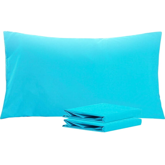 Ntbay Microfiber Pillowcase set - 2 Pack - Envelope Closure Pillow Cases - King - Blue