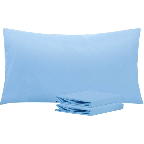 Ntbay Microfiber Pillowcase set - 2 Pack - Envelope Closure Pillow Cases - King - Sky Blue