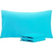Ntbay Microfiber Pillowcase set - 2 Pack - Envelope Closure Pillow Cases - Queen - Blue