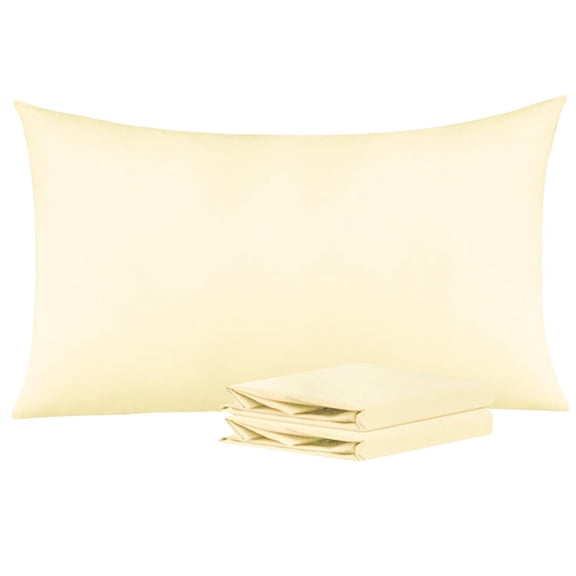 Ntbay Microfiber Pillowcase set - 2 Pack - Envelope Closure Pillow Cases - Queen - Ivory