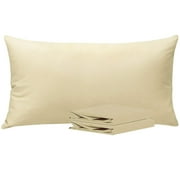 Ntbay Microfiber Pillowcase set - 2 Pack - Envelope Closure Pillow Cases - Queen - Khaki