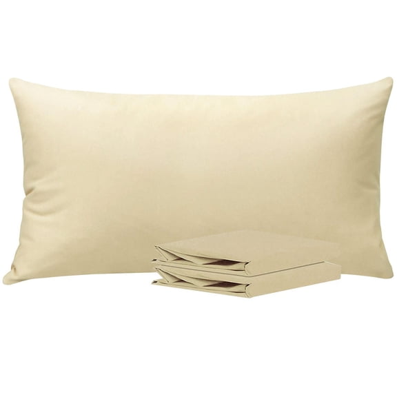 Ntbay Microfiber Pillowcase set - 2 Pack - Envelope Closure Pillow Cases - Queen - Khaki
