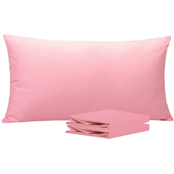 Ntbay Microfiber Pillowcase set - 2 Pack - Envelope Closure Pillow Cases - Queen - Pink