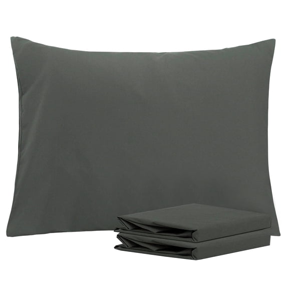 Ntbay Microfiber Pillowcase set - 2 Pack - Envelope Closure Pillow Cases - Standard - Dark Gray