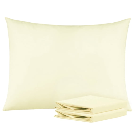 Ntbay Microfiber Pillowcase set - 2 Pack - Envelope Closure Pillow Cases - Standard - Ivory