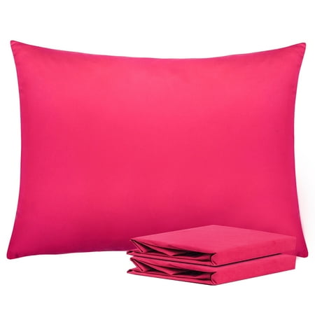 Ntbay Microfiber Pillowcase set - 2 Pack - Envelope Closure Pillow Cases - Standard - Magenta