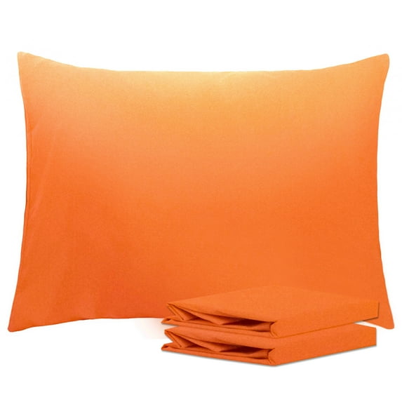 Ntbay Microfiber Pillowcase set - 2 Pack - Envelope Closure Pillow Cases - Standard - Orange