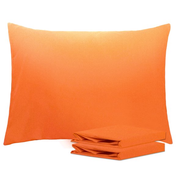 Ntbay Microfiber Pillowcase set - 2 Pack - Envelope Closure Pillow Cases - Standard - Orange