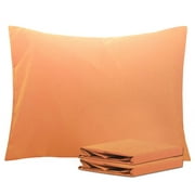 Ntbay Microfiber Pillowcase set - 2 Pack - Envelope Closure Pillow Cases - Standard - Pale Orange