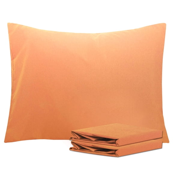 Ntbay Microfiber Pillowcase set - 2 Pack - Envelope Closure Pillow Cases - Standard - Pale Orange