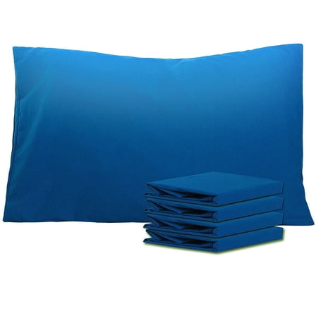 Ntbay Microfiber Pillowcase set - 4 Pack - Envelope Closure Pillow Cases - Queen - Royal Blue