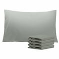 thumbnail image 1 of Ntbay Microfiber Pillowcase set - 4 Pack - Envelope Closure Pillow Cases - Queen - Smoke Gray, 1 of 5